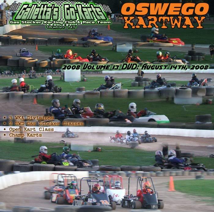 8/14/2008 – Oswego Kartway 2008 DVD Volume #13 by Galletta’s Karting Club (+YouTube All classes) Matt Stevens wins!
