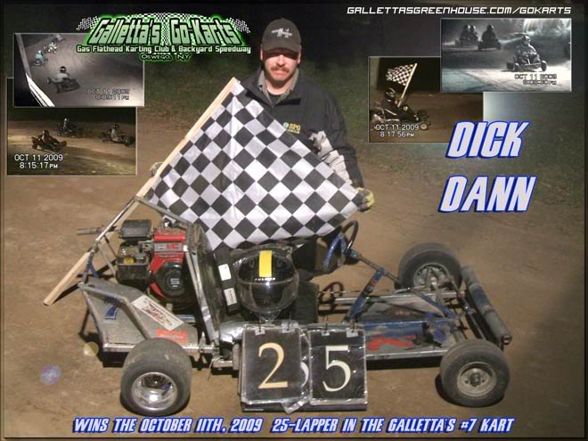 10/11/2009 – Dick Dann wins a Fall Bonus Point Race in Galletta’s Greenhouse #7 (+YouTube)