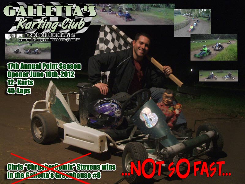 6/10/2012 – 17th Annual Oswego Dirt Gas Flathead Karting Championship Season Opener (45-Laps/12-karts)