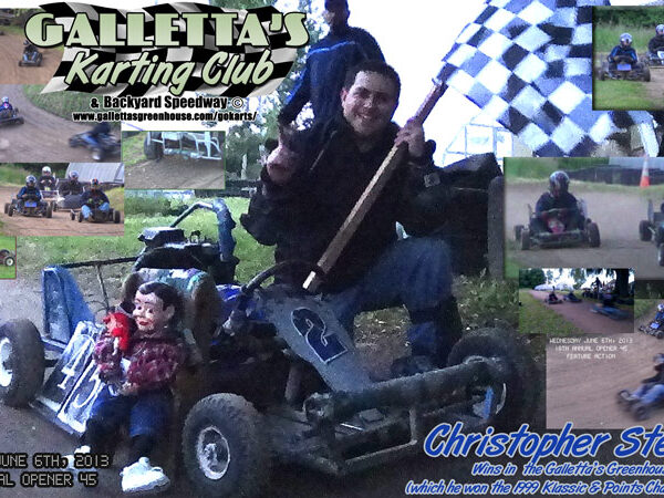 6/5/2013 – 18th Annual Galletta’s Greenhouse Karting Season Opener (45-Laps) won by Chris Stevens in The Deuce! +YouTube