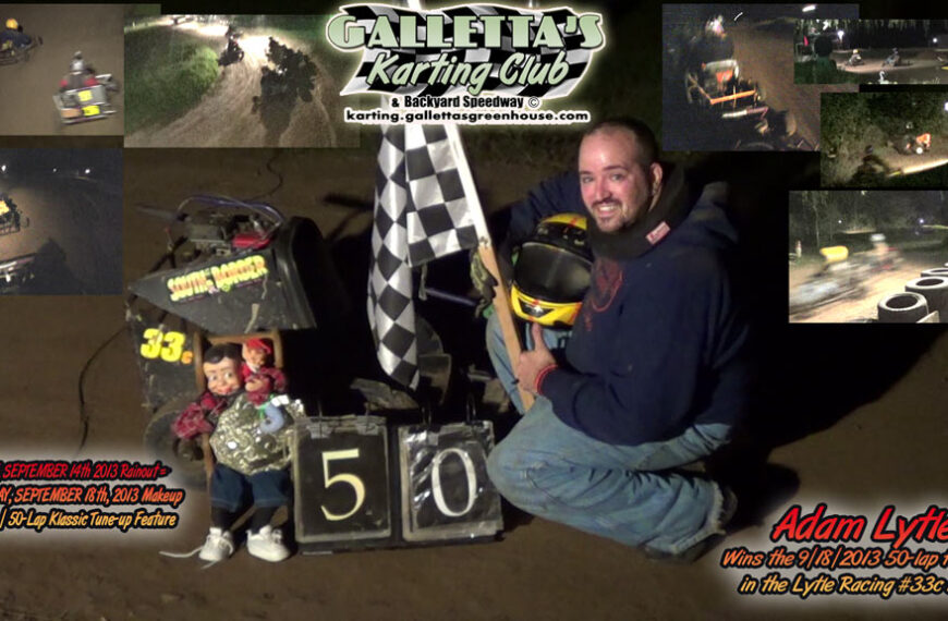 9/18/2013 – Adam Lytle wins “A Klassic is a Comin’ 50″ Full Moon mid-week Special in the Lytle Motorsports #33c, his 1st career feature win! [+YouTube]