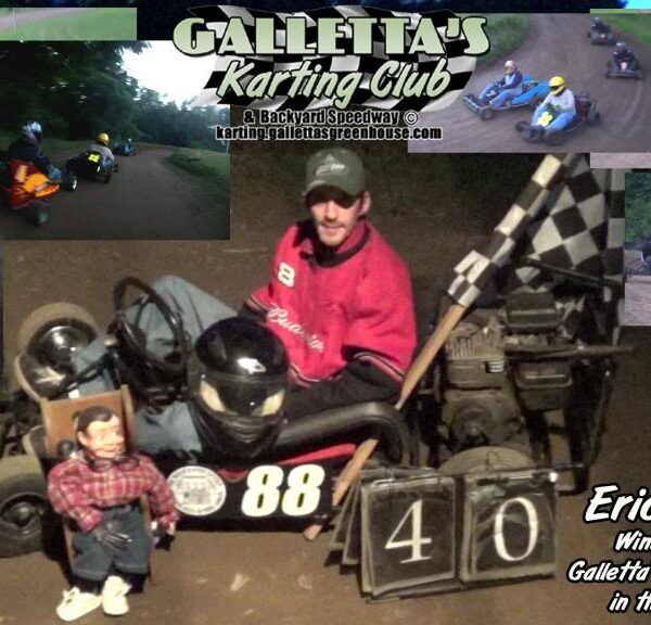 6/7/2014 – HUGE Brian Galletta crash [YouTube] During 19th Annual Galletta’s Greenhouse Speedway Opener (won by Eric Woolworth)!