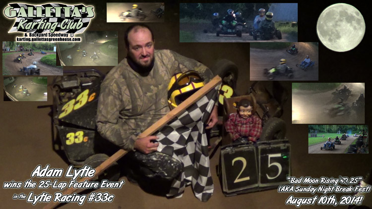 8/10/2014 – Adam Lytle wins “The Bad Moon Rising” 40 25 in…