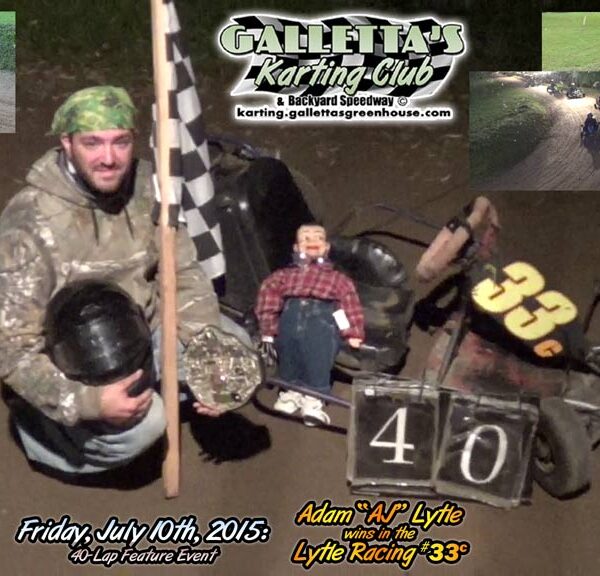 7/10/2015 – Adam Lytle survives War of Attrition 40-Lapper for his 4th career feature win! +YouTube