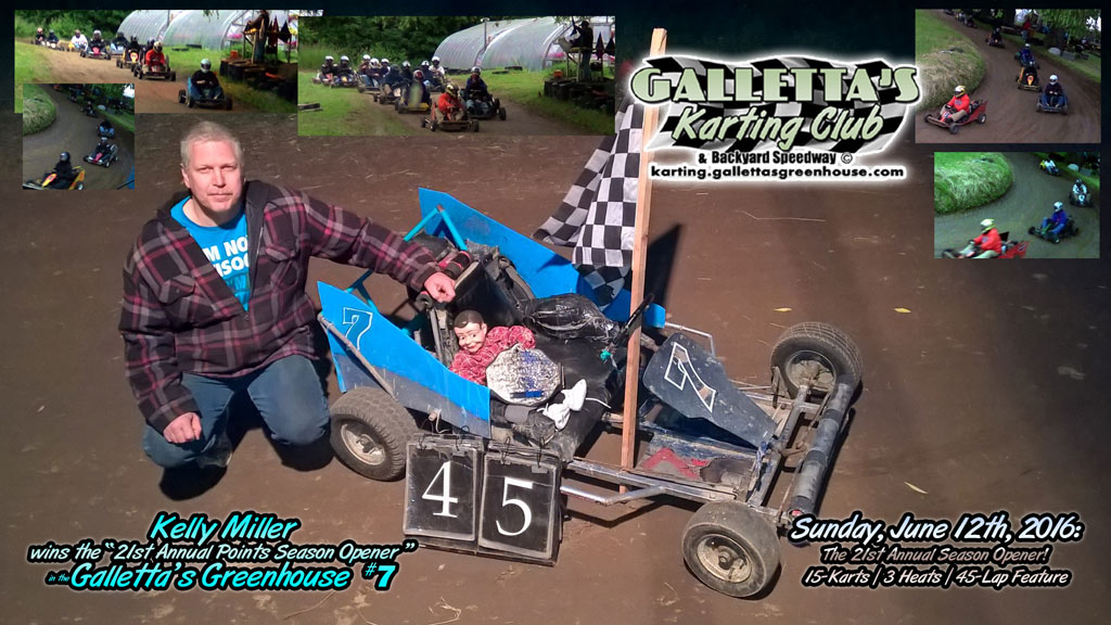 6/12/2016 – Our 21st Season begins with 14 karts, 3 heats and…