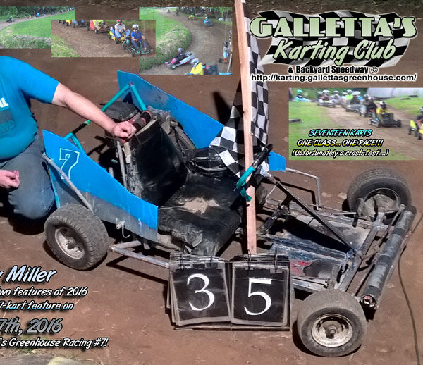 6/17/2016 – 18-Karts, 35-Laps – Kelly Miller wins 2nd straight to start ’16! +YouTube