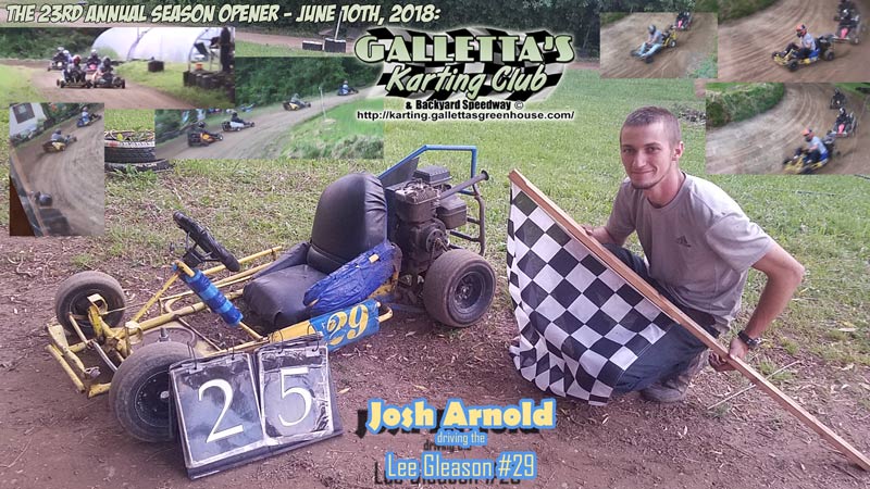 6/10/2018 – Josh Arnold wins the 23rd Annual Galletta’s Karting Season Opener [+YouTube]