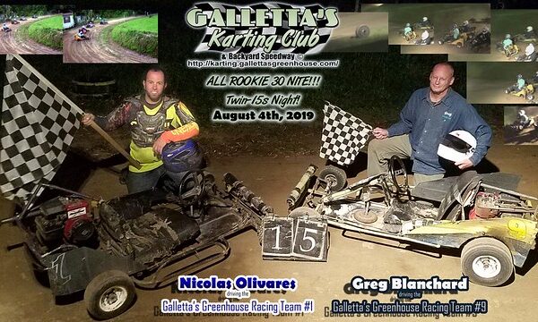 8/4/2019 – All-Rookie Nite! Twin-15s & Another Flying Kart – Nicolas Olivares & Greg Blanchard Win! [+YouTube]
