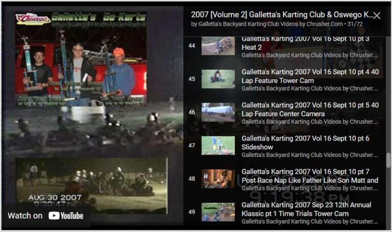 2007 Season Recap: 12th Galletta’s Season & 2nd Oswego Speedway Dirt Season DVDs! [+ Complete YouTube Playlists]