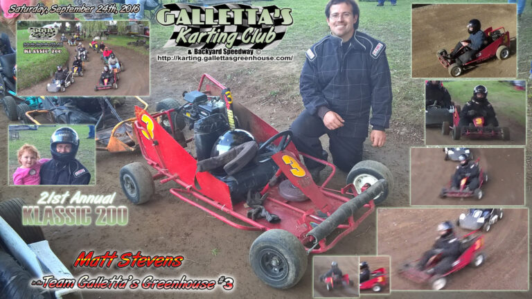 Galletta’s Greenhouse Racing Team Kart #3