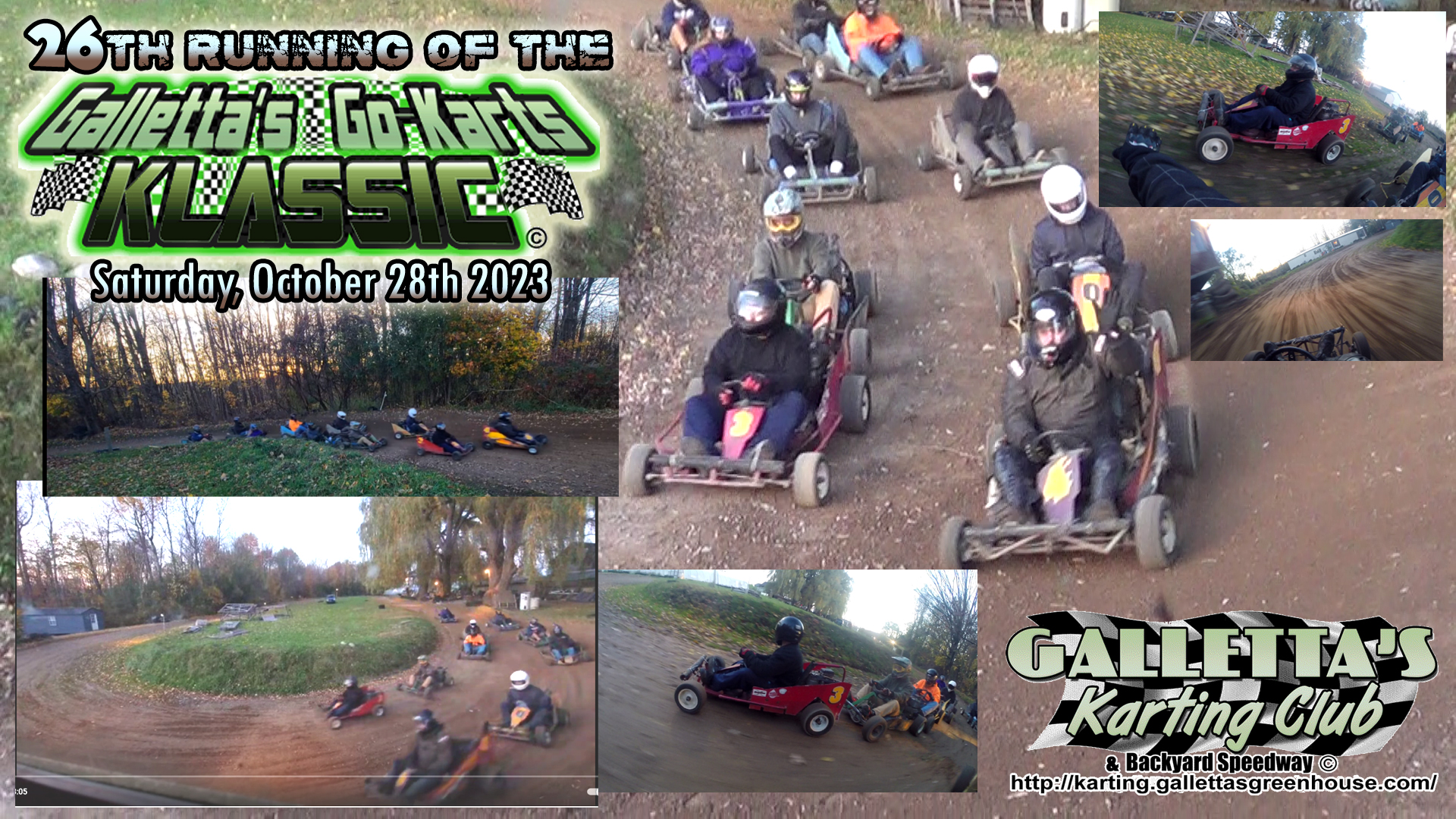 2023/10/28 – The 26th Running of the Galletta’s Greenhouse Go-Kart Klassic [+YouTube]